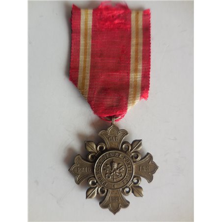 Croce por ecclesia et pontefice Leone XIII 1888 argentata
