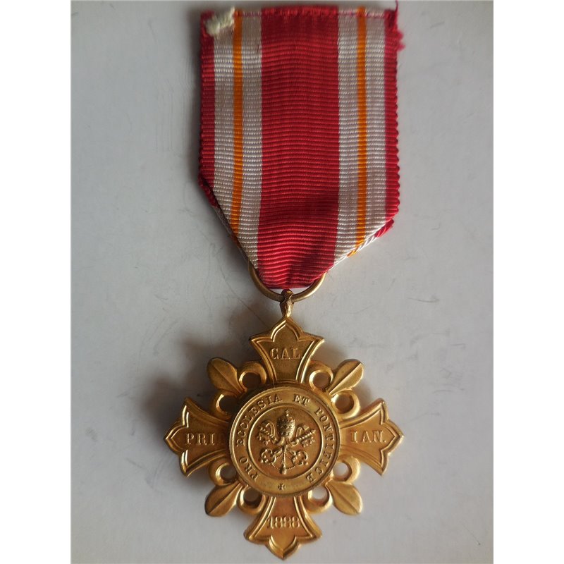 Croce pro ecclesia et pontefice Leone XIII 1888 dorata