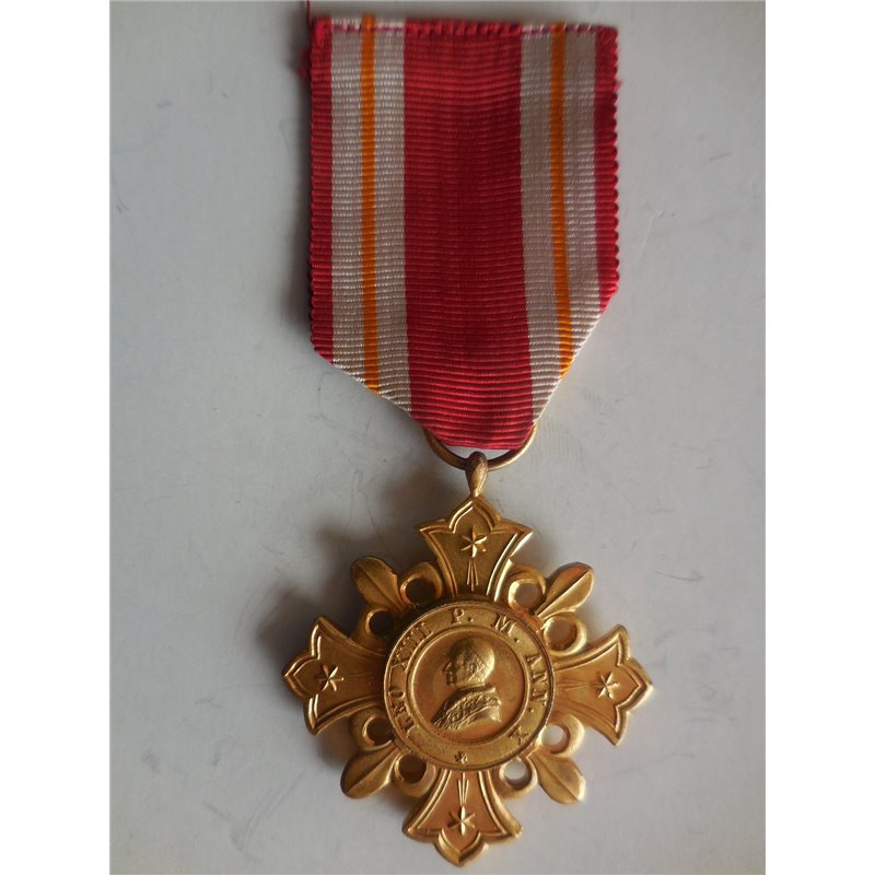 Croce pro ecclesia et pontefice Leone XIII 1888 dorata
