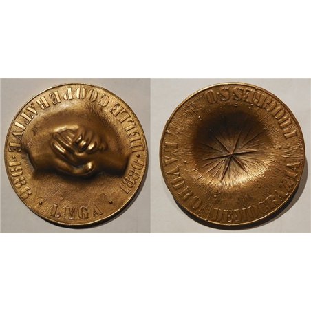 medaglia centenario lega delle cooperative 1886-1986