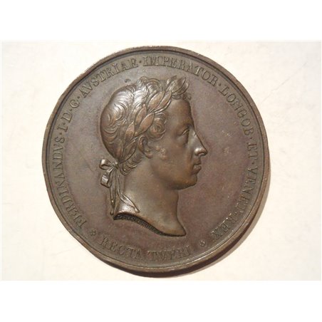 Regno Lombardo Veneto medaglia per l'incoronazione di Ferdinando I 1838