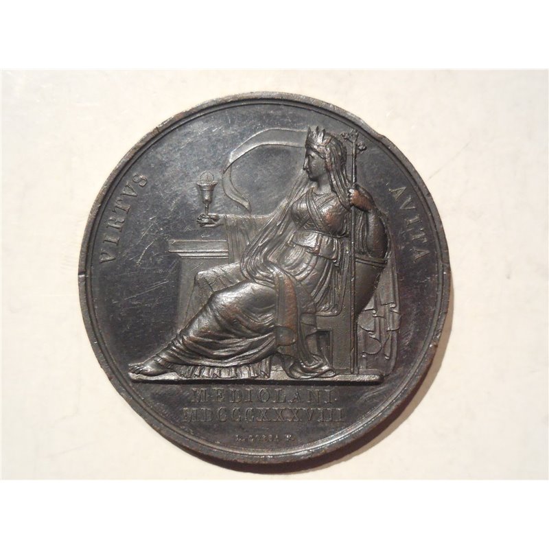 Regno Lombardo Veneto medaglia per l'incoronazione di Ferdinando I e M. Carolina 1838﻿
