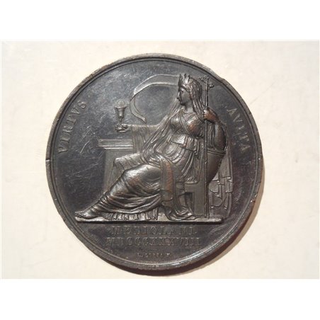 Regno Lombardo Veneto medaglia per l'incoronazione di Ferdinando I e M. Carolina 1838﻿