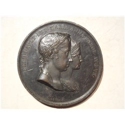 Regno Lombardo Veneto medaglia per l'incoronazione di Ferdinando I e M. Carolina 1838﻿