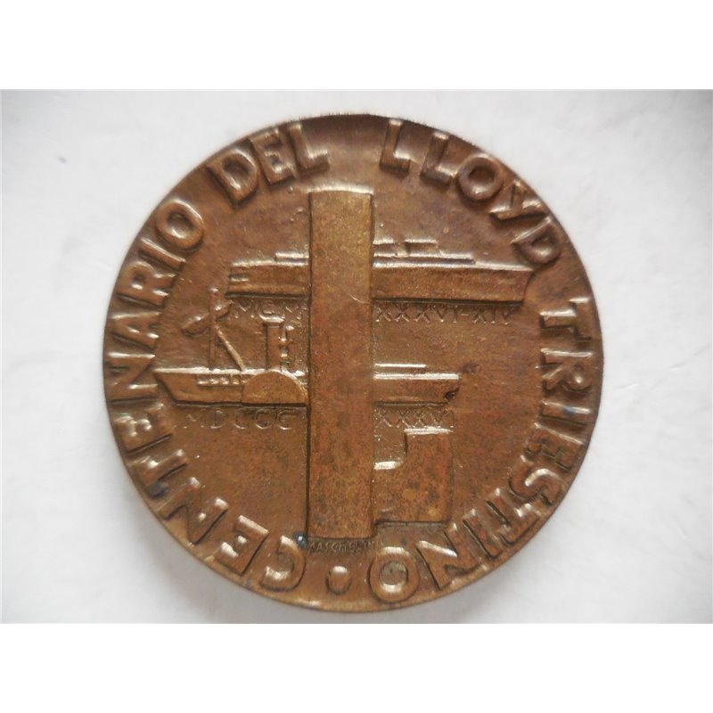 Trieste medaglia centenario Lloyd triestino 1936