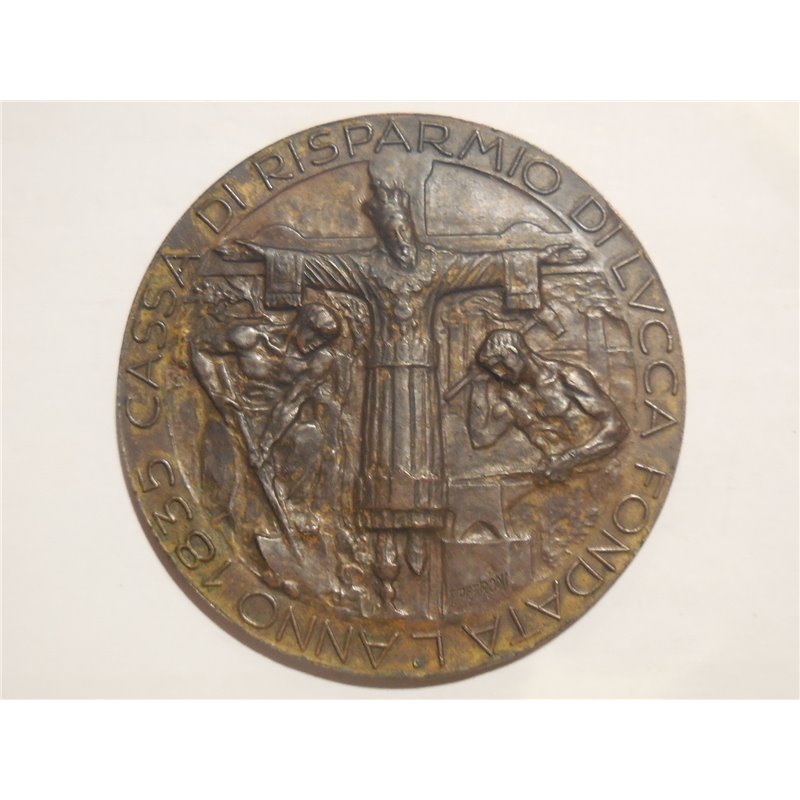 Lucca medaglia per il centenario della cassa di risparmio 1935