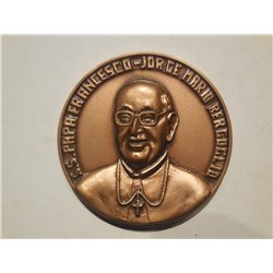Medaglia visita di Papa francesco I a Firenze 2015