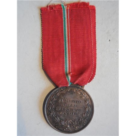 Medaglia al merito della redenzione sociale in argento