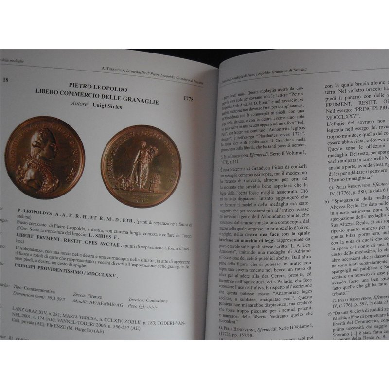 Catalogo le medaglie di Pietro Leopoldo Gran Duca di Toscana 1765 1790 Turricchia