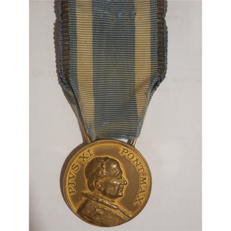 Vaticano Pio XI medaglia ai benemerenti del giubileo 1925