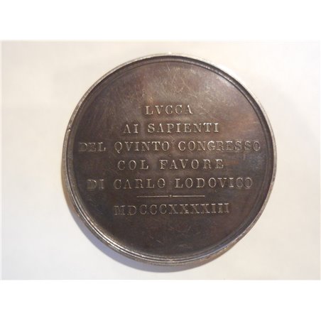 Medaglia 5 congresso degli scienziati italiani a Lucca 1843