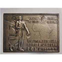 Medaglia placchetta 5 gara tiro a segno 1937 Roma