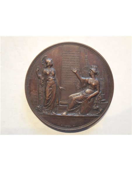 Medaglia a ricordo del 6 congresso degli scienziati a Milano 1844