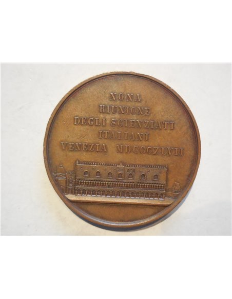 Medaglia a ricordo del 9 congresso degli scienziati a Venezia 1847