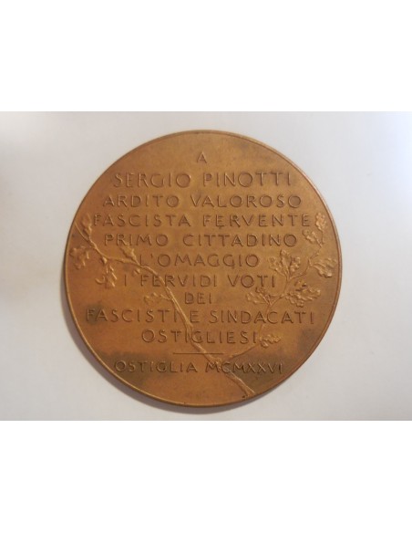 Medaglia Ostiglia a Sergio Pinotti ardito e fascista 1926