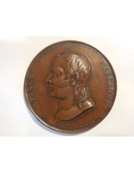 Medaglia a ricordo congresso degli scienziati a Siena 1862 Paolo Mascagni