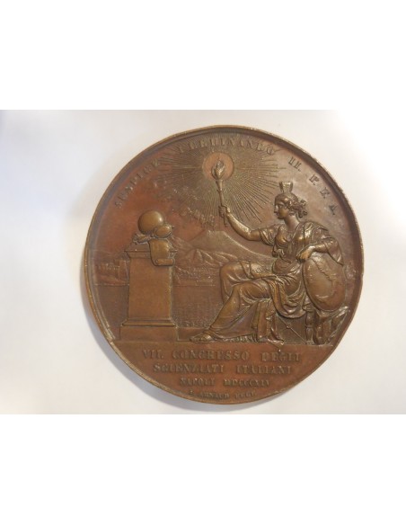 Medaglia 7 congresso scienziati a Napoli 1845 Giovan Battista Vico
