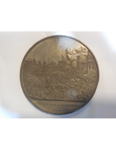Medaglia 5 giornate di Milano Porta Tosa 1848 incisore Grazioli