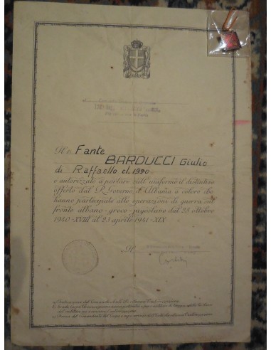 attestato diploma + distintivo per i...